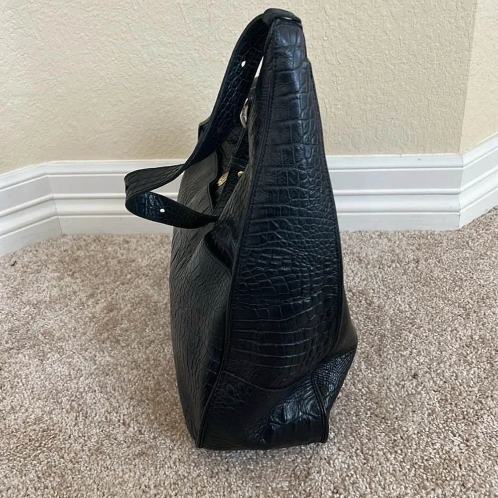 Brahmin Maggie Hobo Purse - Black Croc
